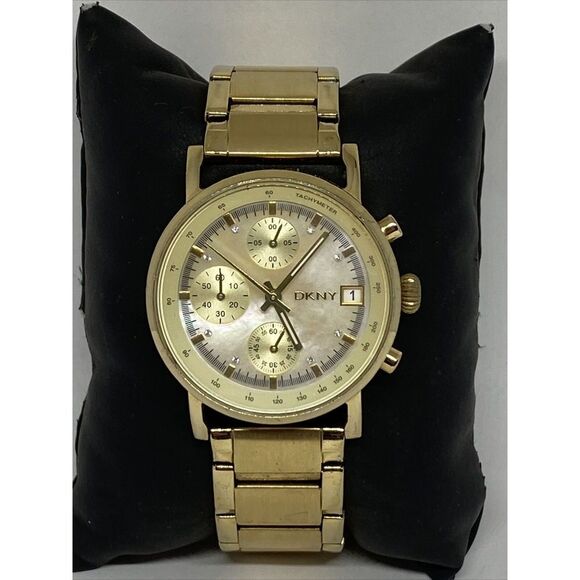 DKNY NY4332 Women\'s Gold Stainless Steel Analog Dial Quartz Wrist Watch JK719 main image 5